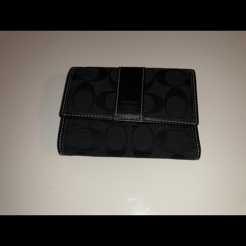 Coach black signature wallet!